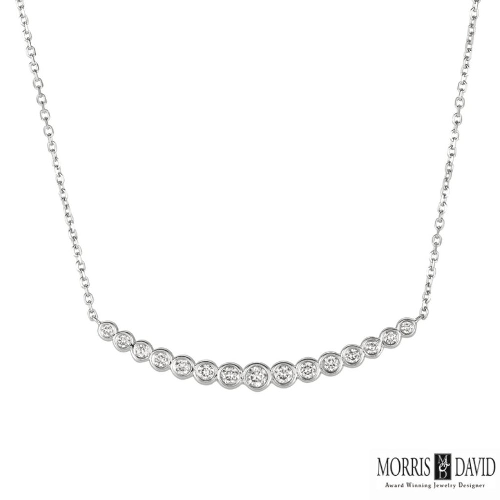 0.65 Carat Natural Diamond Bezel Necklace Pendant